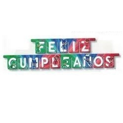 $D  FELIZ CUMPLEAÑOS PJ MASK 2,10MT