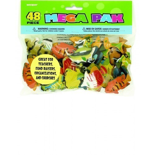 PAQ.10/U FIGURA PLASTICO PEZ TROPICAL