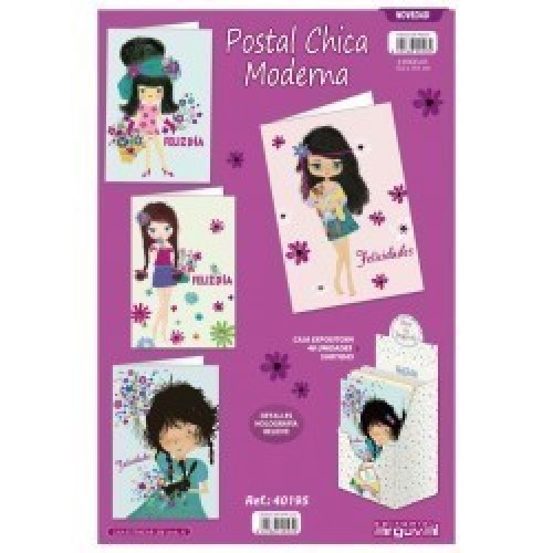 $D TARJETA FELICIT. CHICA MODERNA 