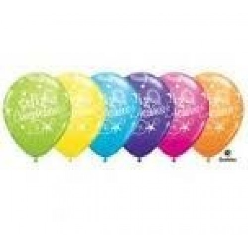 $D 50 GLOBOS 11" LATEX  F.CUMPLE COL.SUR