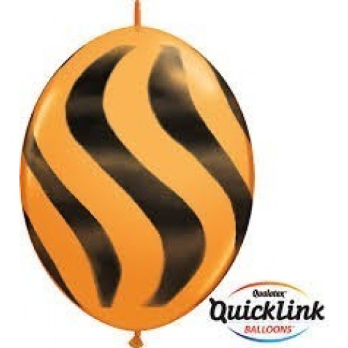 $D 50 GLOBOS 12" QUICKLINK NARANJA/NEGRO