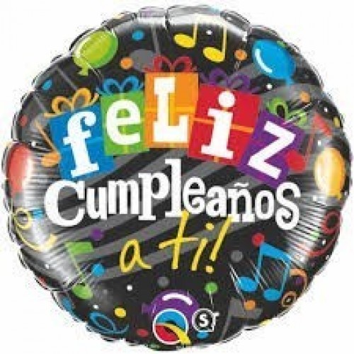 GLOBO 18" FOIL REDONDO FELIZ CUMPLE