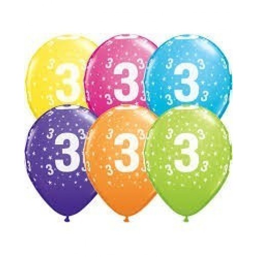 25 GLOBOS 11" LATEX  IMPRESO N3 COL.SUR