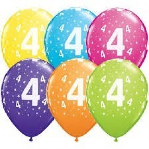 25 GLOBOS 11" LATEX IMPRESO N4 COL.SUR