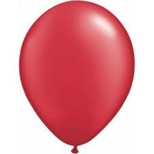 $E 100 GLOBOS 5" LATEX PERLADO ROJO RUBI