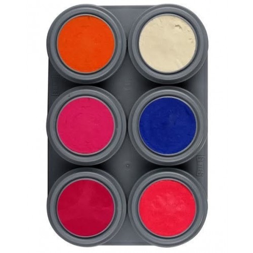 PALETA 6/U MAQUILLAJE AL AGUA FLUOR F6