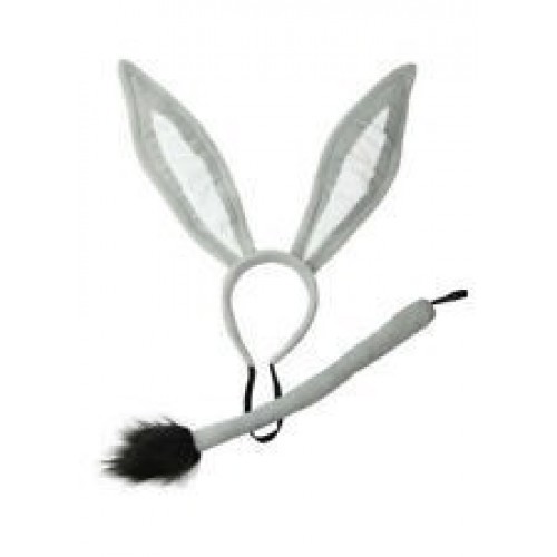 SET JUMBO DIADEMA OREJAS COLA BURRO