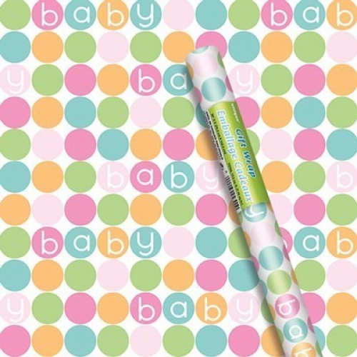  R/PAPEL REGALO BABY TOPO 76X152CM