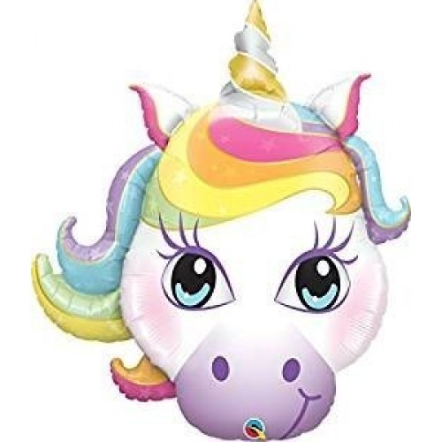 GLOBO 38" FOIL FORMA CABEZA UNICORNIO