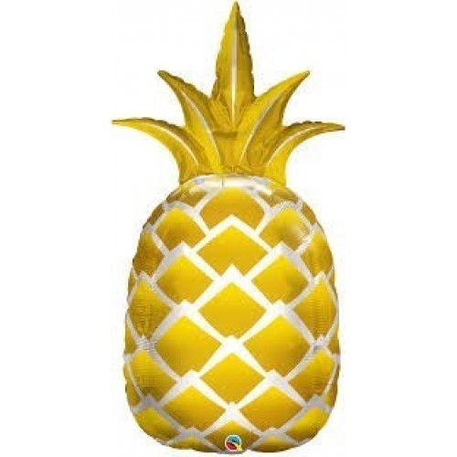 $ GLOBO 44" FOIL FORMA PIÑA ORO