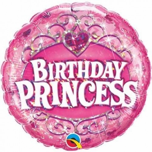 $D GLOBO 9" FOIL HOLOGRAF BIRTHDAY PRINC