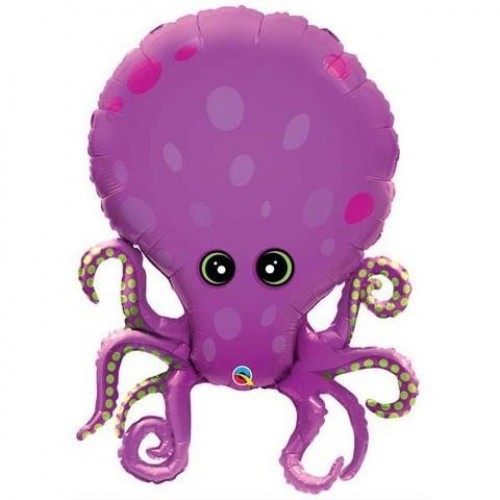 $D GLOBO 35" FOIL FORMA PULPO LILA
