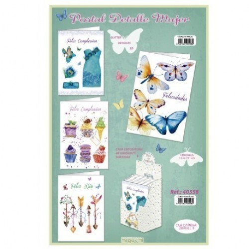 $D TARJETA FELICITACION DETALLE MUJER
