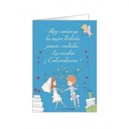 TARJETA GDE FELICITACION BODA  