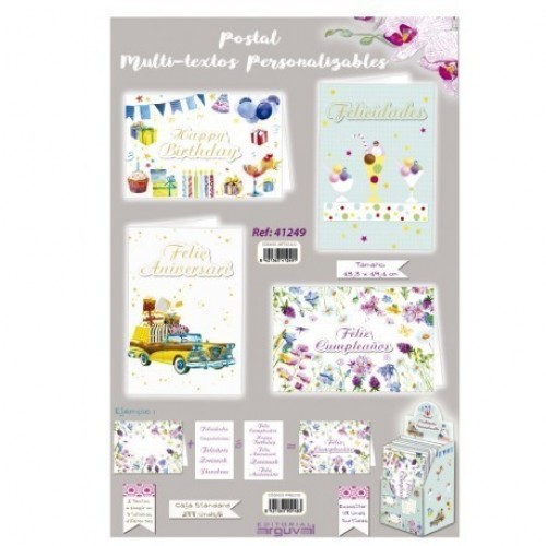 TARJETA MULTI TEXTO PERSONALIZ  