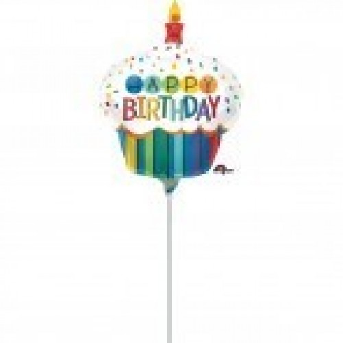 GLOBO 9" PALO FOIL CAKE BIRTHDAY ARCOIRI