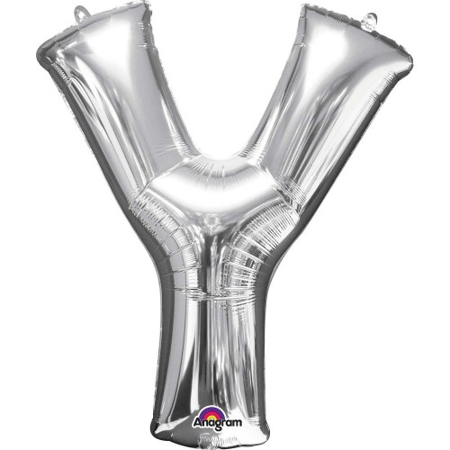 $E GLOBO 34" FOIL LETRA Y METAL PLATA