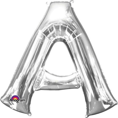 $E GLOBO 34" FOIL LETRA A METAL PLATA