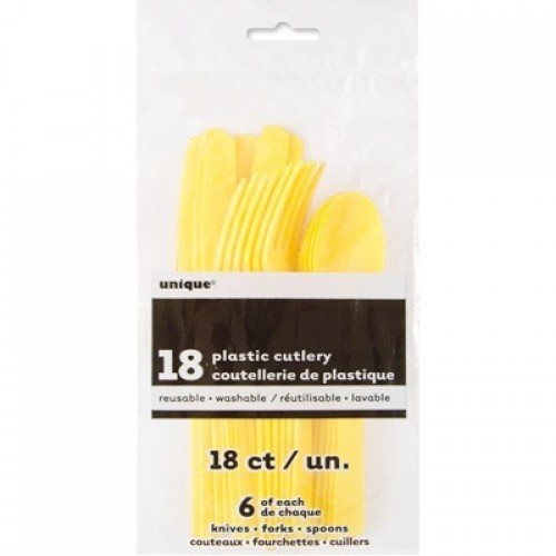   PAQ.18/U CUBIERTO AMARILLO NEON