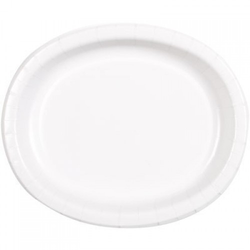 $E   PAQ.8/U PLATO OVAL BLANCO 30,4CM