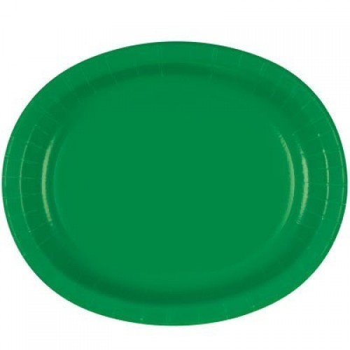 PAQ.8/U PLATO OVALADO VERDE ESMER 30.4CM