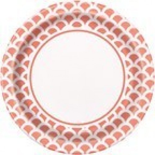  PAQ.8/U PLATO ESCAMA CORAL 22,2CM