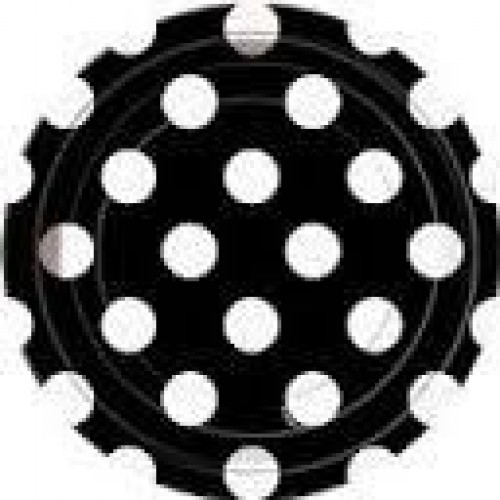  PAQ.8/U PLATO NEGRO TOPO BNCO 18CM