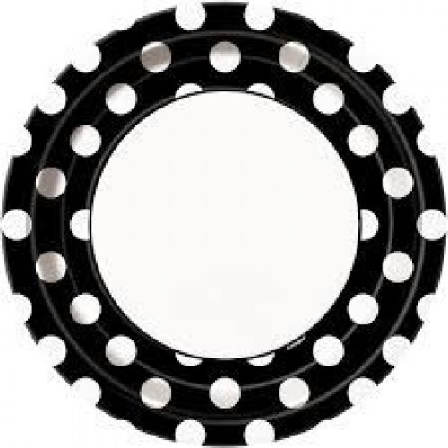  PAQ.8/U PLATO NEGRO TOPO BNCO 22CM