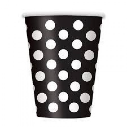  PAQ.6/U VASO NEGRO TOPO BNCO 355ML