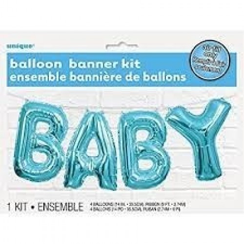   GLOBO 14" LETRAS AZUL BABY