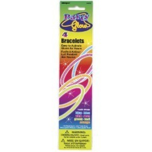 PAQ.4/U PULSERA NEON COL.SURT 20.32CM
