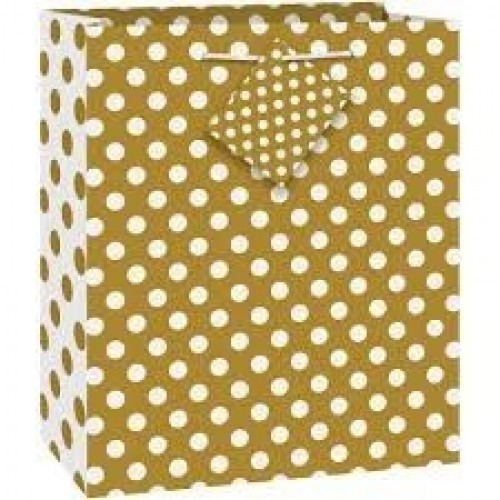  BOLSA REGALO TOPOS ORO 18X23CM