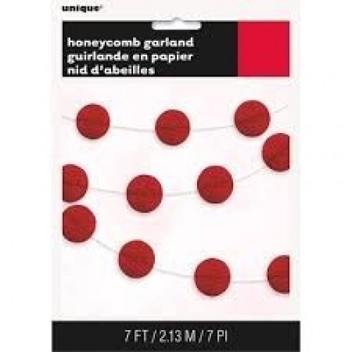   GUIRNALDA BOLA NIDO ROJO 2,13MT