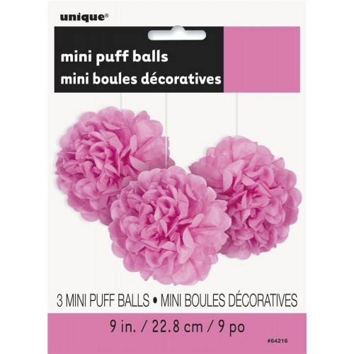  PAQ.3/U BOLA POMPON FUCSIA 23CM