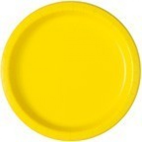   $E PAQ.16 PLATO AMARILLO NEON 22CM