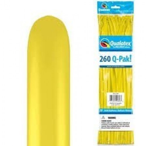   50 GLOBOS LATEX MODEL 260Q AMARILLO