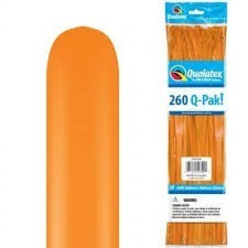   50 GLOBOS LATEX  MODEL 260Q NARANJA