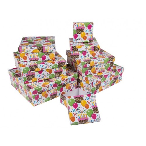CAJA REGALO H.BIRTHDAY 20X19,5X5CM