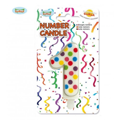 $D BLISTER VELA CONFETI N1 6CM