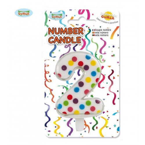BLISTER VELA CONFETI N2 6CM