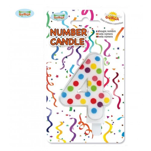 $D BLISTER VELA CONFETI N4 6CM