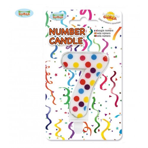 $D BLISTER VELA CONFETI N7 6CM