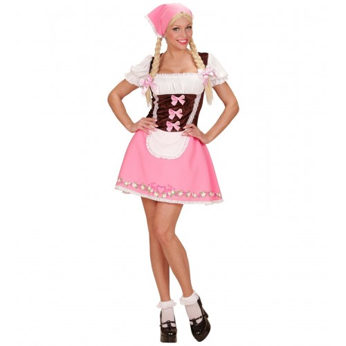  DISFRAZ T-S CHICA BAVARA ROSA