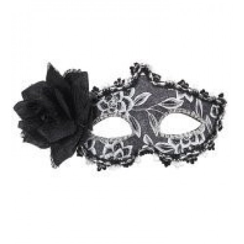 ANTIFAZ NEGRA/PLATA FLOR NEGRA PURPURINA