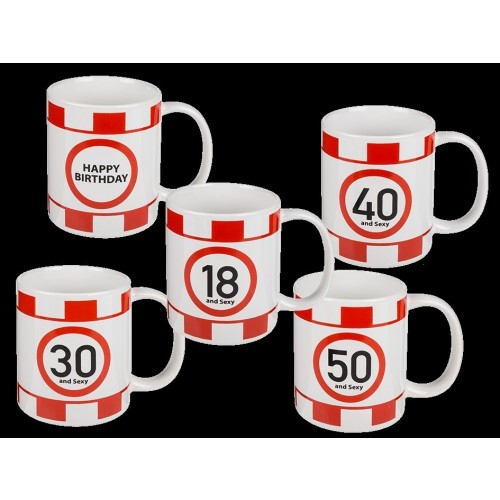 TAZA CERAMICA CUMPLEÑAOS SURTIDAS