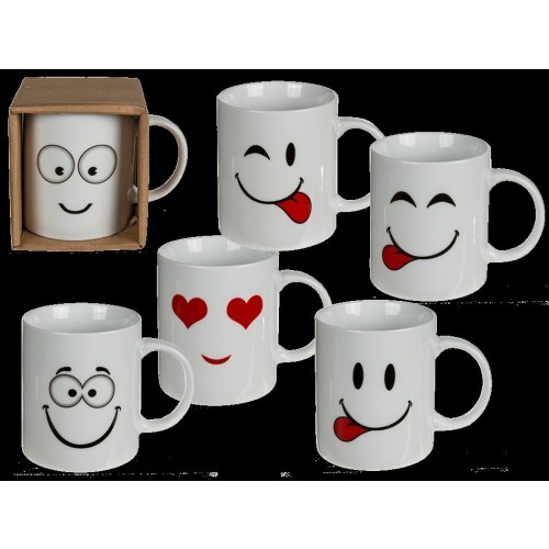 TAZA PORCELANA CARAS DIVERTIDAS
