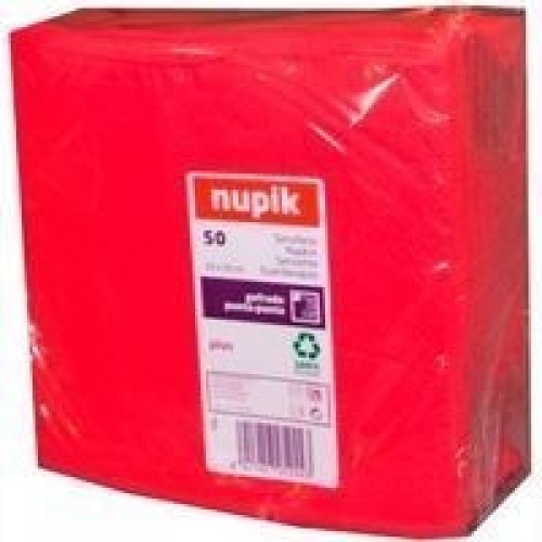 $E  50 SERVILLETA TISSUE ROJA 40X40CM