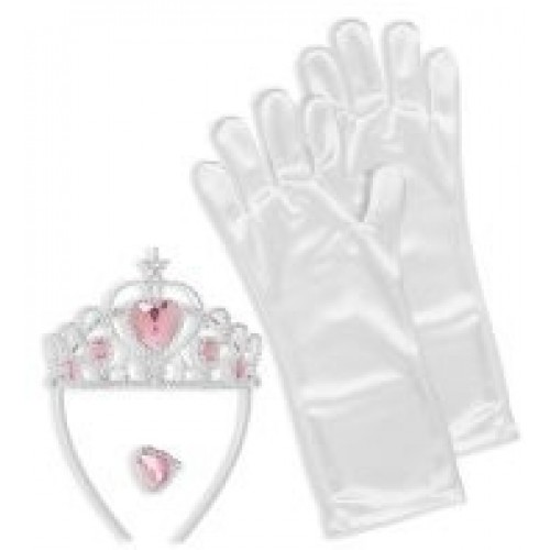 $D SET INTANTIL PRINC TIARA GUANTES ANIL