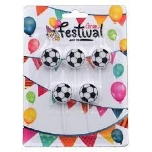 5 PICK VELA BALON DE FUTBOL 6CM