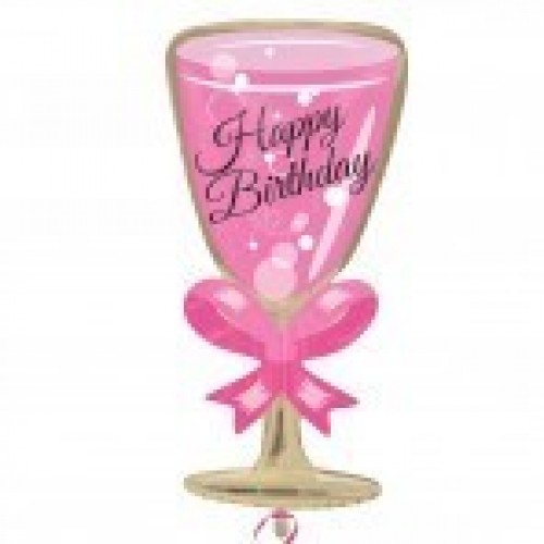 GLOBO FOIL 28"FORMA COPA HAPPY BIRTHDAY